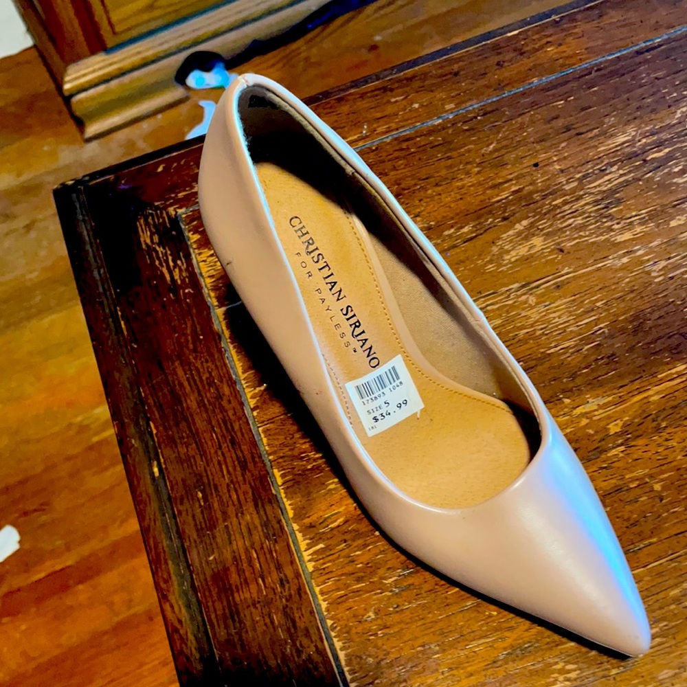 Heels worn once. Size 5